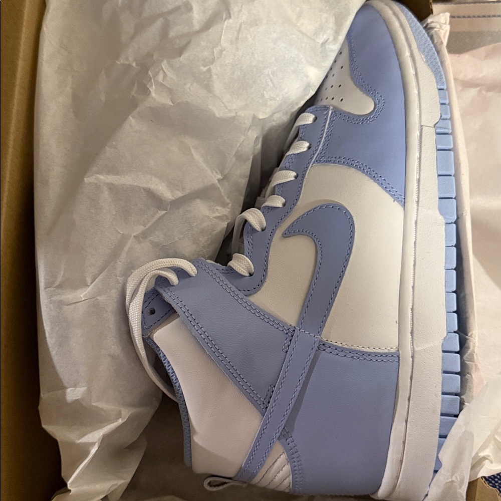Nike Dunk High White and Aluminum